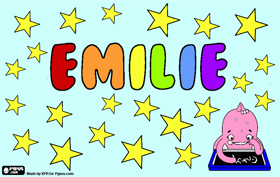 Tekening Emilie kleurplaat