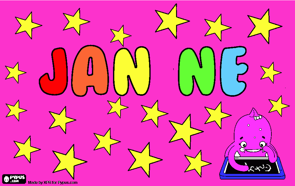 Tekening Janne kleurplaat