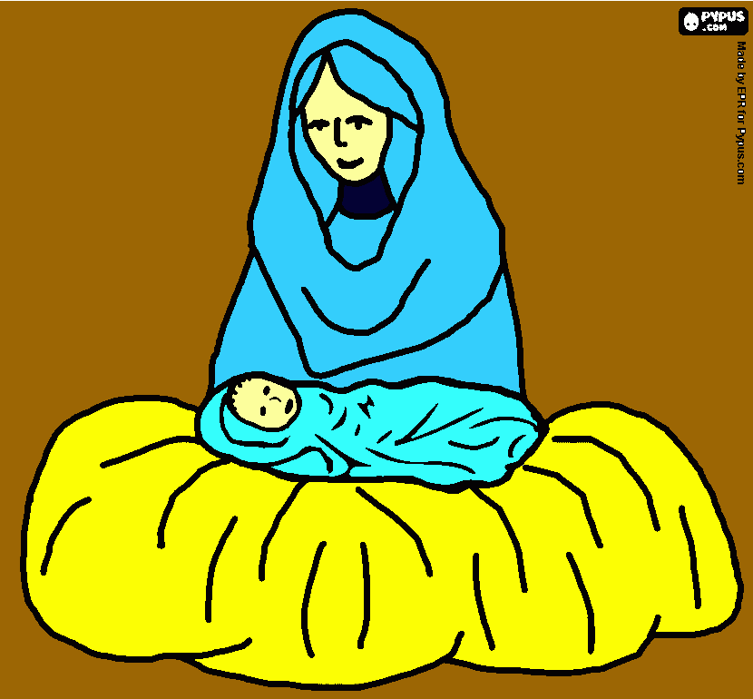 Tekening Maria kleurplaat