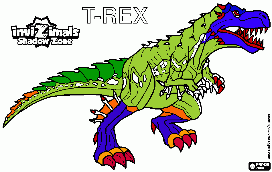 tiranrausaurusrex kleurplaat