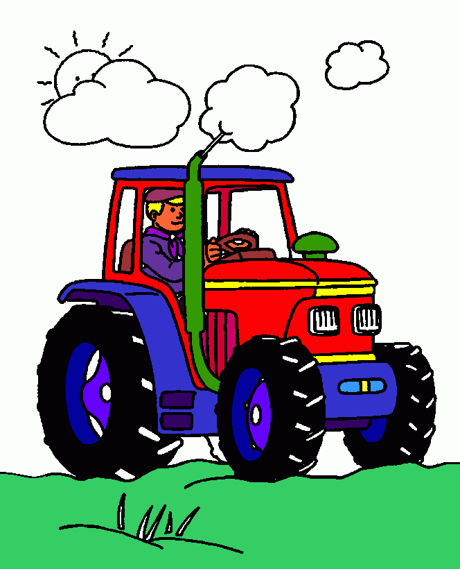 tractor kleurplaat