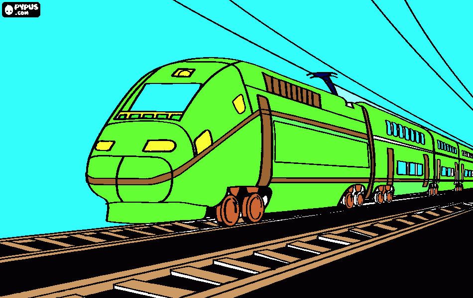 trein kasper kleurplaat
