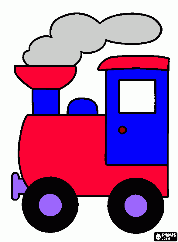 treinlocomotief kleurplaat