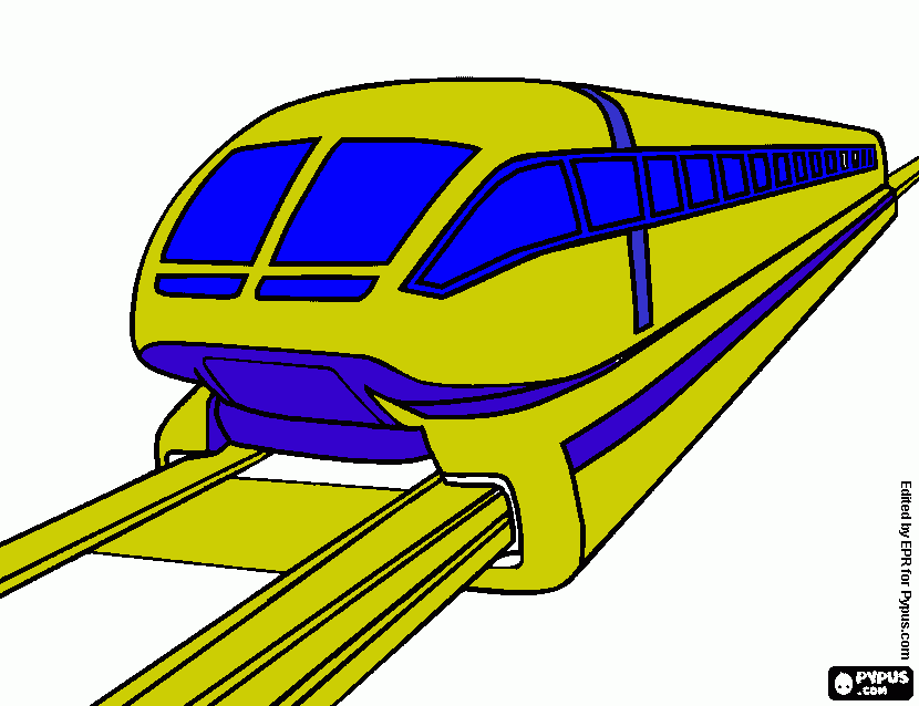 vervoertrein kleurplaat