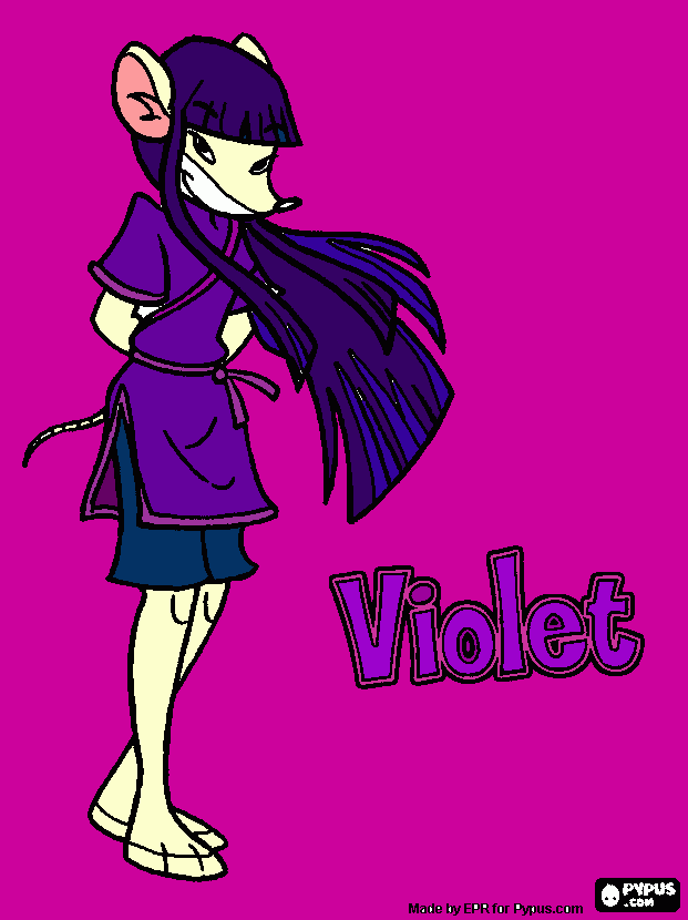 violet van thea stilton! kleurplaat
