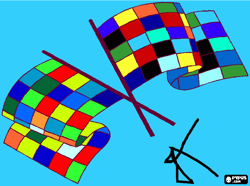 vlaggen kleurplaat