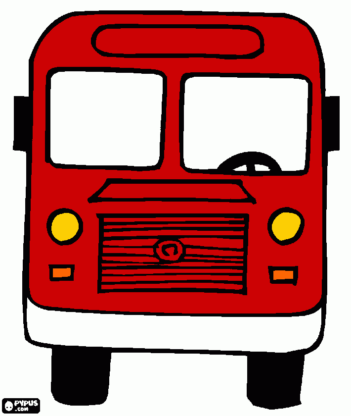 voorkant bus kleurplaat