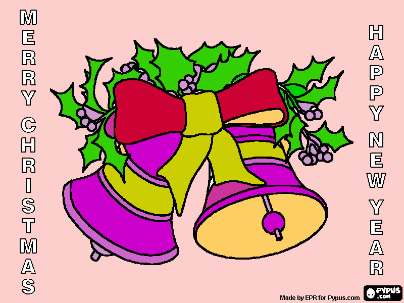 VROLIJK KERSTFEEST EN GELUKKIG NIEUWJAAR 2014 kleurplaat