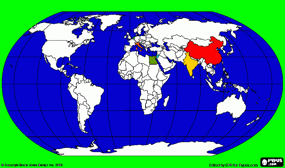 wereldkaart reis kleurplaat