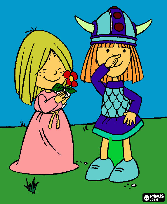 Wicky de Viking kleurplaat
