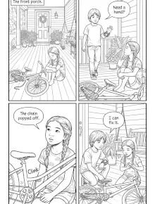 Voorbeeldpagina uit het kleurboek