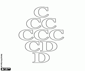 Van 100 tot 500, in Romeinse cijfers kleurplaat