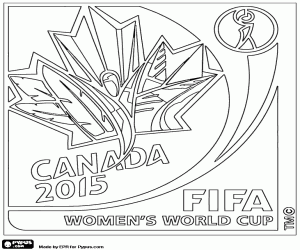 2015 FIFA wereldkampioenschap vrouwen logo kleurplaat