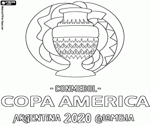 2020-2021 Copa America logo kleurplaat