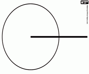 Een 360 graden hoek kleurplaat