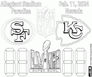 49ers tegen Chiefs, Super Bowl 2024 kleurplaat
