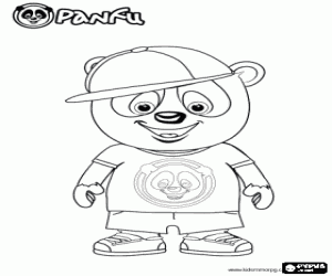 Aardig hip-hop Panfu panda kleurplaat