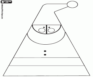 Een abstracte Kerstman om te versieren kleurplaat