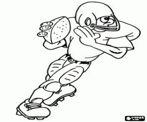 Een actie van american football kleurplaat