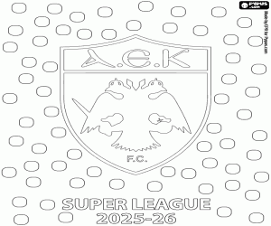 AEK Athene, kampioen 2025-2026 kleurplaat