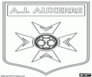 AJ Auxerre schild kleurplaat