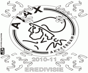 Ajax, kampioen Eredivisie van 2010-2011 kleurplaat