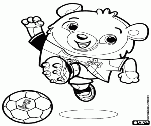 Albärt, mascotte van UEFA Euro 2024 kleurplaat