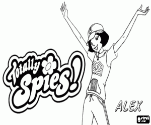 Alex, personage uit Totally Spies kleurplaat