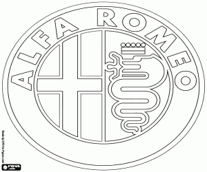 Alfa Romeo logo kleurplaat