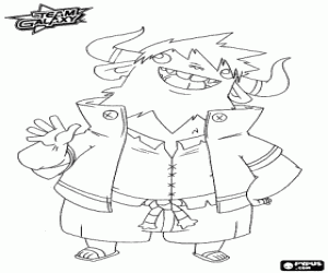 Alien student van Team Galaxy kleurplaat