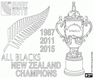 All Blacks, drievoudig wereldkampioen kleurplaat