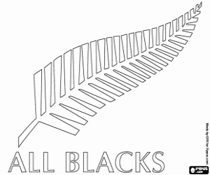 All Blaks logo kleurplaat