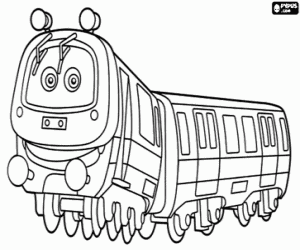 Amaril, de snelle trein uit Chuggington kleurplaat