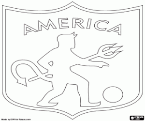 América de Cali badge kleurplaat