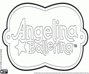 Angelina Ballerina logo kleurplaat