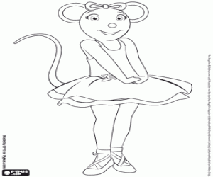 Angelina Ballerina kleurplaat