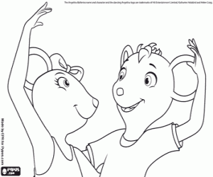 Angelina en Marco kleurplaat