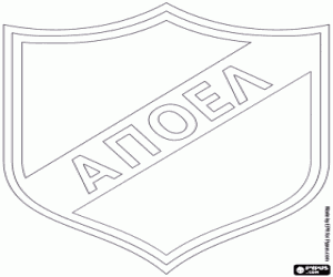 APOEL Nicosia embleem kleurplaat