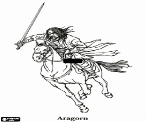 Aragorn, In de Ban van de Ring kleurplaat