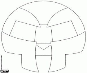 Armor helm met neus kleurplaat