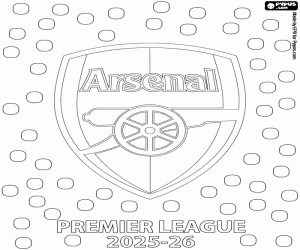 Arsenal, Premier League 2025-2026 kleurplaat