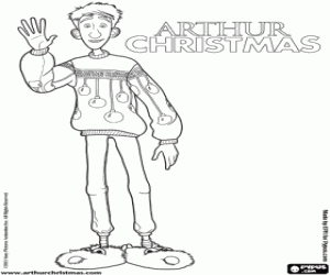 Arthur Christmas kleurplaat