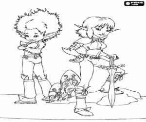 Arthur en Selenia, de Minimoys kleurplaat