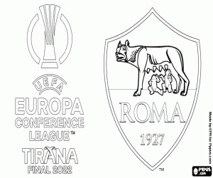 AS Roma, kampioen 2021-2022 kleurplaat