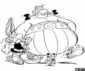 Asterix, Obelix en Idefix kleurplaat