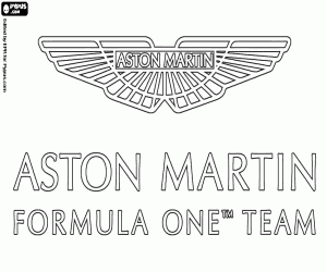 Aston Martin Formule 1 Team logo kleurplaat