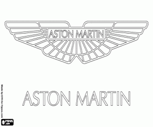 Aston Martin logo kleurplaat