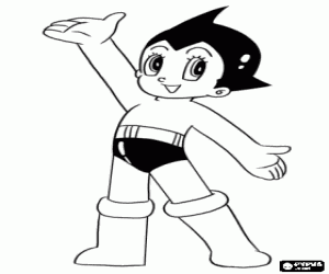 AstroBoy, super robot kleurplaat