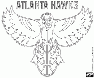 Atlanta Hawks logo kleurplaat