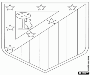 Atlético de Madrid schild kleurplaat